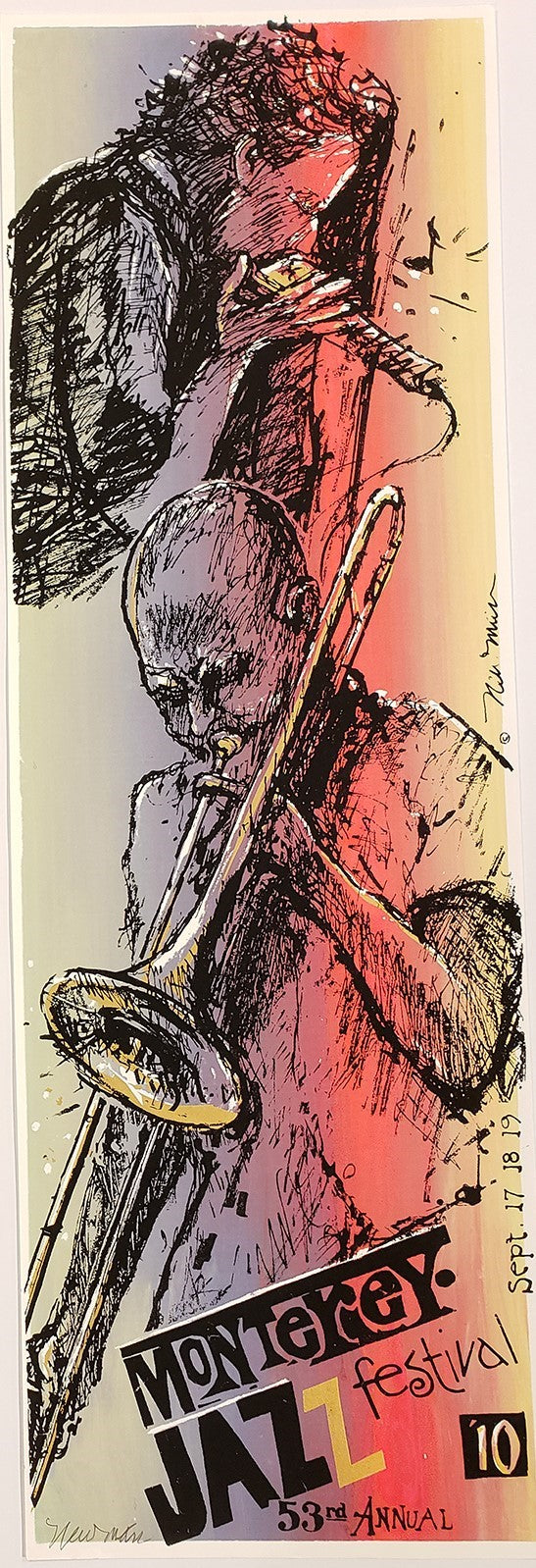 Half Sheet Monterey Jazz Festival (Trombone Player)